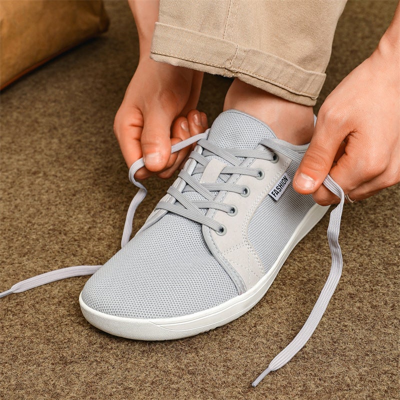 Plus Size Breathable Mesh Shoes For Men And Women Flying Woven Sneaker Wide Barefoot Shoes Flat Casual Shoes Wide And Narrow Shoes - Image 5
