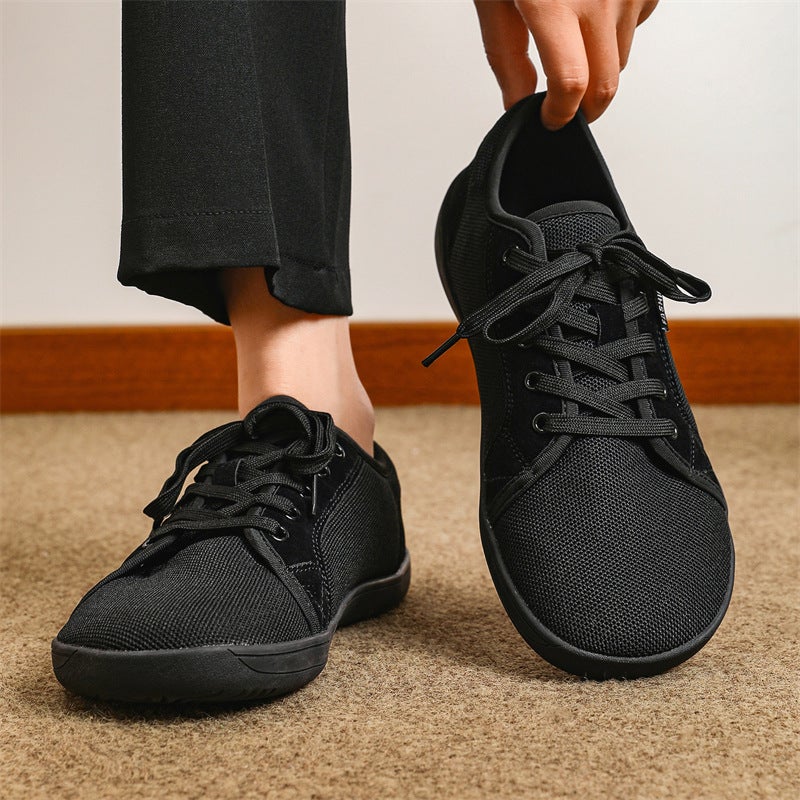 Plus Size Breathable Mesh Shoes For Men And Women Flying Woven Sneaker Wide Barefoot Shoes Flat Casual Shoes Wide And Narrow Shoes - Image 4