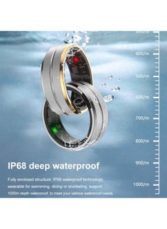 Generic Smart Ring Multi-function Ring For Men And Women Black Technology Waterproof Bluetooth Ring Sleep Mode Heart Rate Gesture Photo-Color:Bright Gold No. 9 (inner Diameter 19mm) Wire Charger  - Image 3