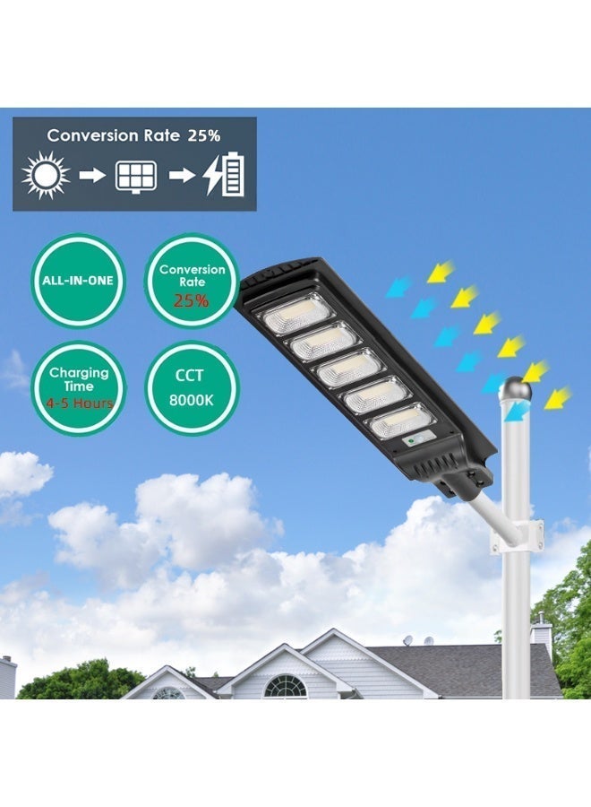 أوكيلي للإضاءة كشاف شارع بالطاقة الشمسية IP66 – كشاف ليد خارجي متكامل مع ريموت وحساس حركة (إضاءة صفراء, 250 واط) - Image 2