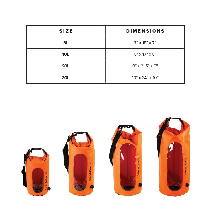 YakAttack 10L Roll-Top Waterproof Dry Bag with Air Valve | Durable & Water Resistant | Compact Storage | Remove Trapped Air | Additional Buoyancy | Dry Bag for Kayaking, Hiking, Boating & Camping - Image 2