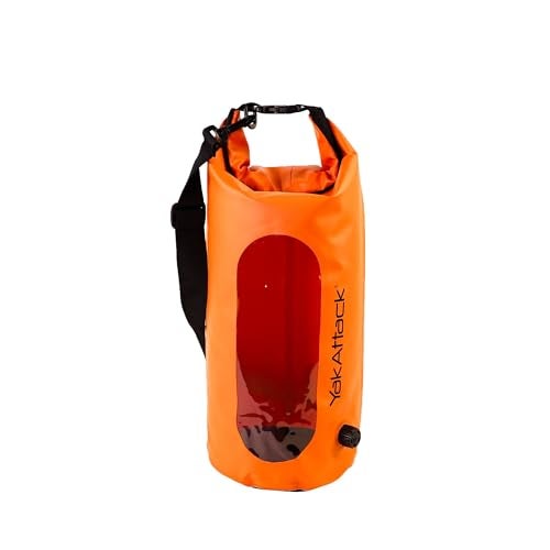 YakAttack 10L Roll-Top Waterproof Dry Bag with Air Valve | Durable & Water Resistant | Compact Storage | Remove Trapped Air | Additional Buoyancy | Dry Bag for Kayaking, Hiking, Boating & Camping - Image 1