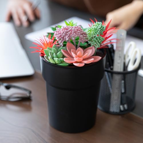 BarGifts Black Flower Pot Diversion Safe, Secret Storage Hidden Safe Box Keep Your Valuables Safe Like Money, Keys, and Jewelry- Includes Plants - Image 4