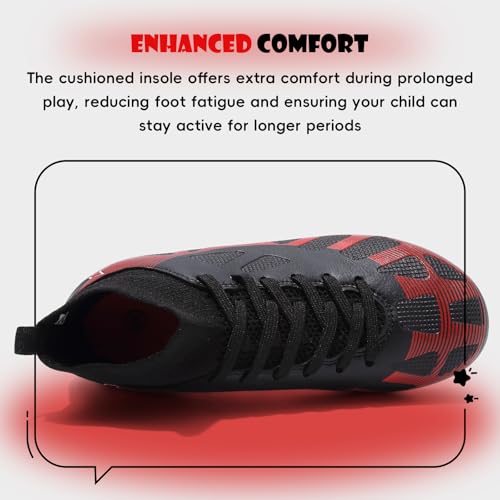 WOwallet Boys Soccer Cleats Girls Kids Football Shoes Athletic Outdoor Soccer Shoes for Baseball Cleats Softball Cleats Professional Training Sneaker Football Boots - Image 3