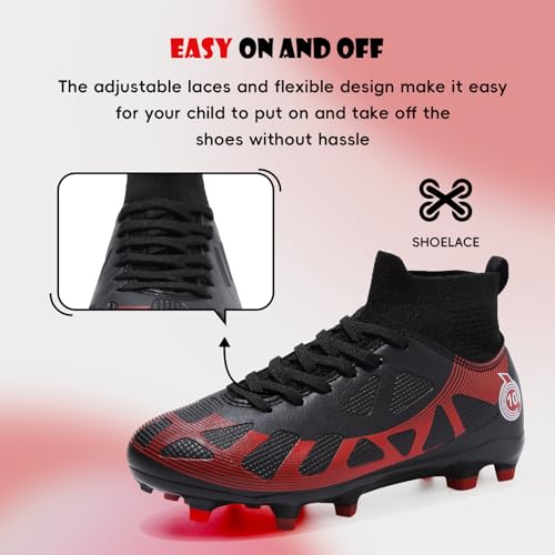 WOwallet Boys Soccer Cleats Girls Kids Football Shoes Athletic Outdoor Soccer Shoes for Baseball Cleats Softball Cleats Professional Training Sneaker Football Boots - Image 5