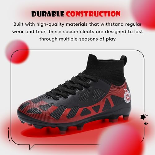 WOwallet Boys Soccer Cleats Girls Kids Football Shoes Athletic Outdoor Soccer Shoes for Baseball Cleats Softball Cleats Professional Training Sneaker Football Boots - Image 2