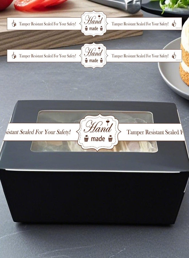 SMARSTICKER Food Retail Package Seal Stickers 9x1 Inch Safe Secure Tamper Evident Lids Proof Labels 200 Pcs for Freshness Labels for Handmade Crafted Baking (White) - Image 4