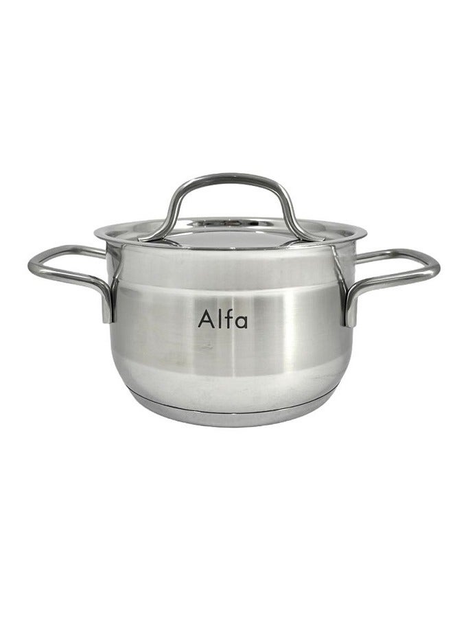 ALFA ALFA Casserole 16x10 cm 1.9L – Premium Stainless Steel, Non-Stick, Oven Safe Pot for Baking, Roasting, and Cooking  - Image 2