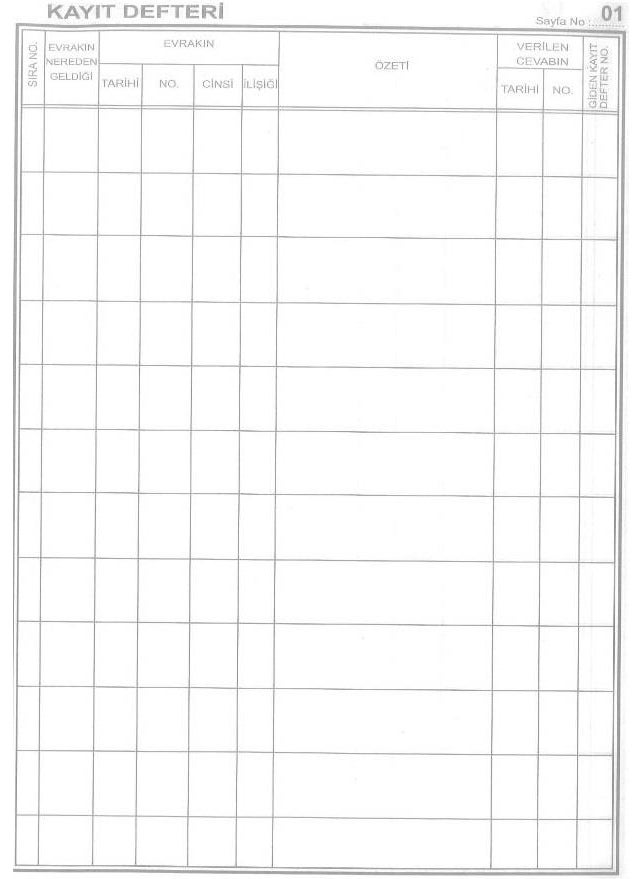 Incoming Document Record Book Numbered 22X32 40 Sheets Incoming Document Record Book Cardboard Cover 1 Piece