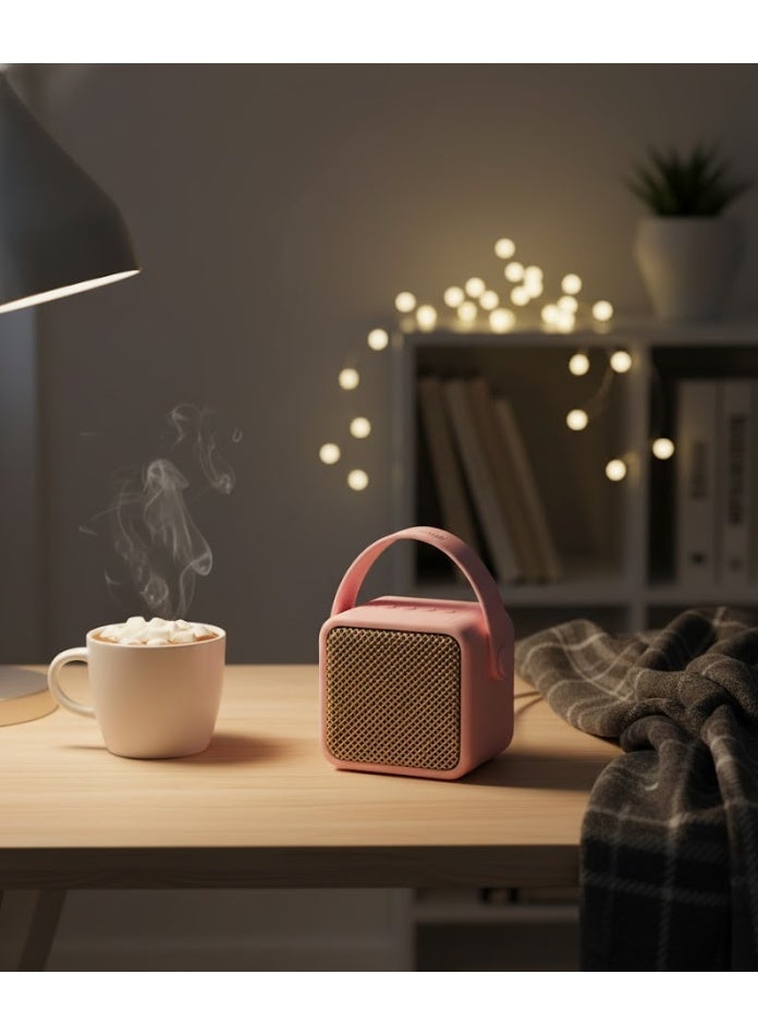 سبيكرمحمول صغير kisonli s1 بقدرة 5 وات مع بطارية 1500mAh وصوت قوي وصميم أنيق – Portable Mini Speaker- لون بينك - Image 2