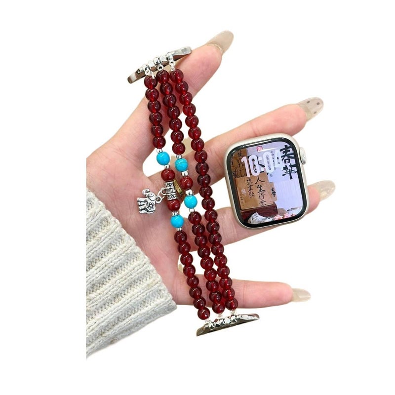 سوار ساعة ذكية سوار راتنج متوافق مع Apple Watch بملاءمة قابلة للتعديل وحزام بديل للاستخدام اليومي باللون أسود قابل للتعديل 13.50cm - SAHL - Image 3