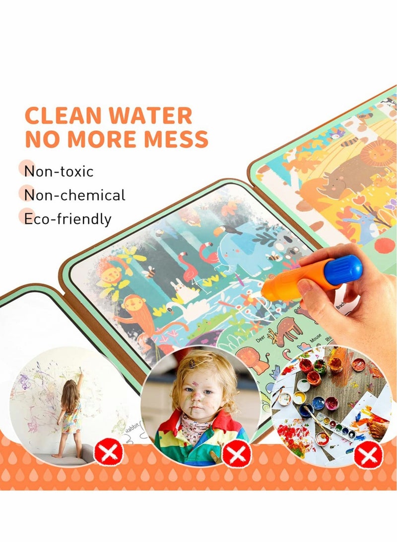 Excefore Water Magic Colouring Book, Magic Painting Books with Water, Painting Books for Kids, Travel Toys for Toddlers on Plane, Educational Gifts for Children Toddler Ages 3+ Years - Forest Animals  - Image 5