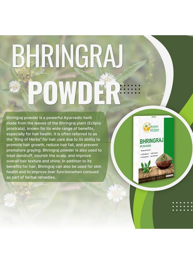 هيربس بوتيانيكا مسحوق الأعشاب بوتانيكا بهرينجراج العضوي إكليبتا ألبا كاذبة ديزي كاريسالانكاني بهرينجراجاسافا يغذي شعرك بشكل طبيعي من أجل أقفال مشعة 5.3 أونصة / 150 جم - Image 2