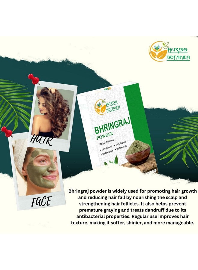 هيربس بوتيانيكا مسحوق الأعشاب بوتانيكا بهرينجراج العضوي إكليبتا ألبا كاذبة ديزي كاريسالانكاني بهرينجراجاسافا يغذي شعرك بشكل طبيعي من أجل أقفال مشعة 5.3 أونصة / 150 جم - Image 5