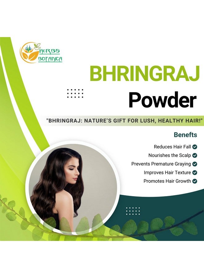 هيربس بوتيانيكا مسحوق الأعشاب بوتانيكا بهرينجراج العضوي إكليبتا ألبا كاذبة ديزي كاريسالانكاني بهرينجراجاسافا يغذي شعرك بشكل طبيعي من أجل أقفال مشعة 5.3 أونصة / 150 جم - Image 3