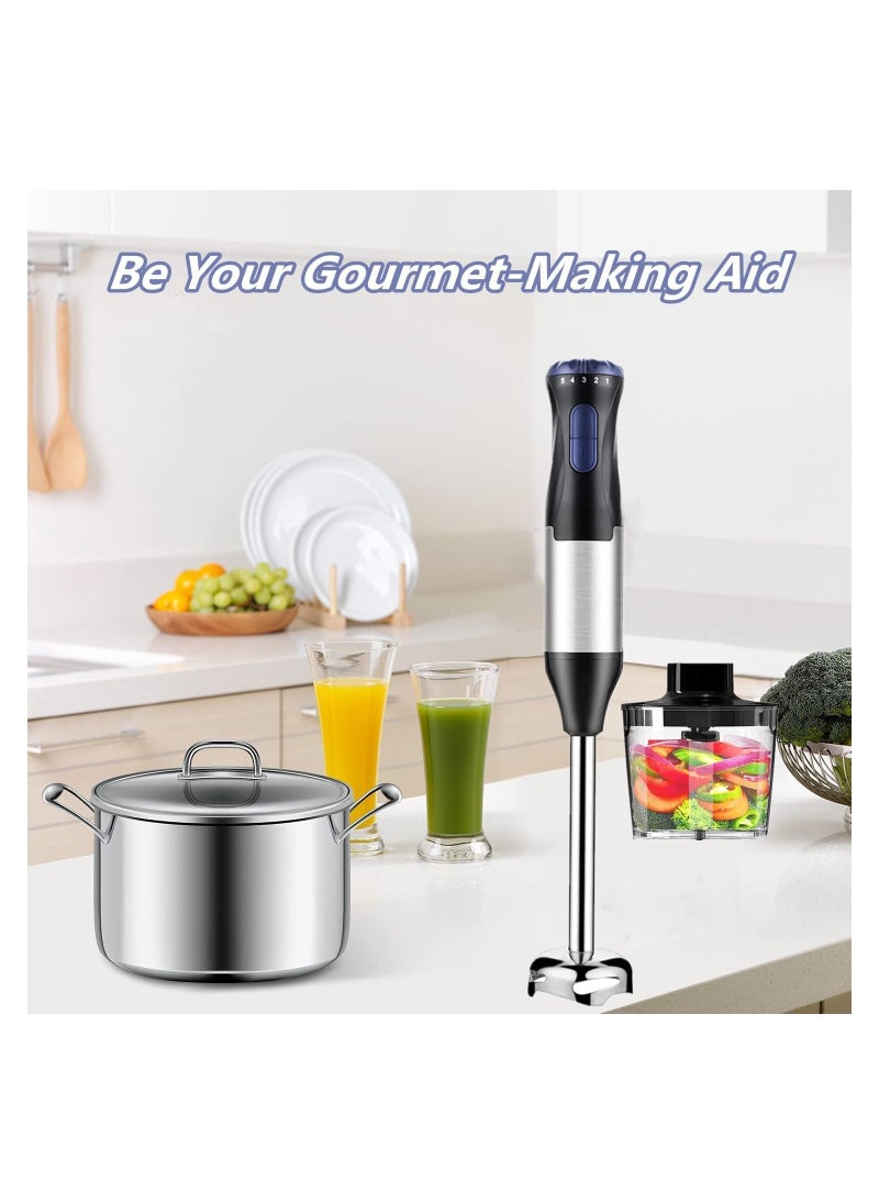 Gonice - Hand Blender,4-in-1 Handheld Blender,1000W Motor Immersion Immersion Blender,with Stainless Steel Stick Blender,Beaker,Chopper and Whisk for Baby Food,Smoothie, Sauces,Puree - Image 1
