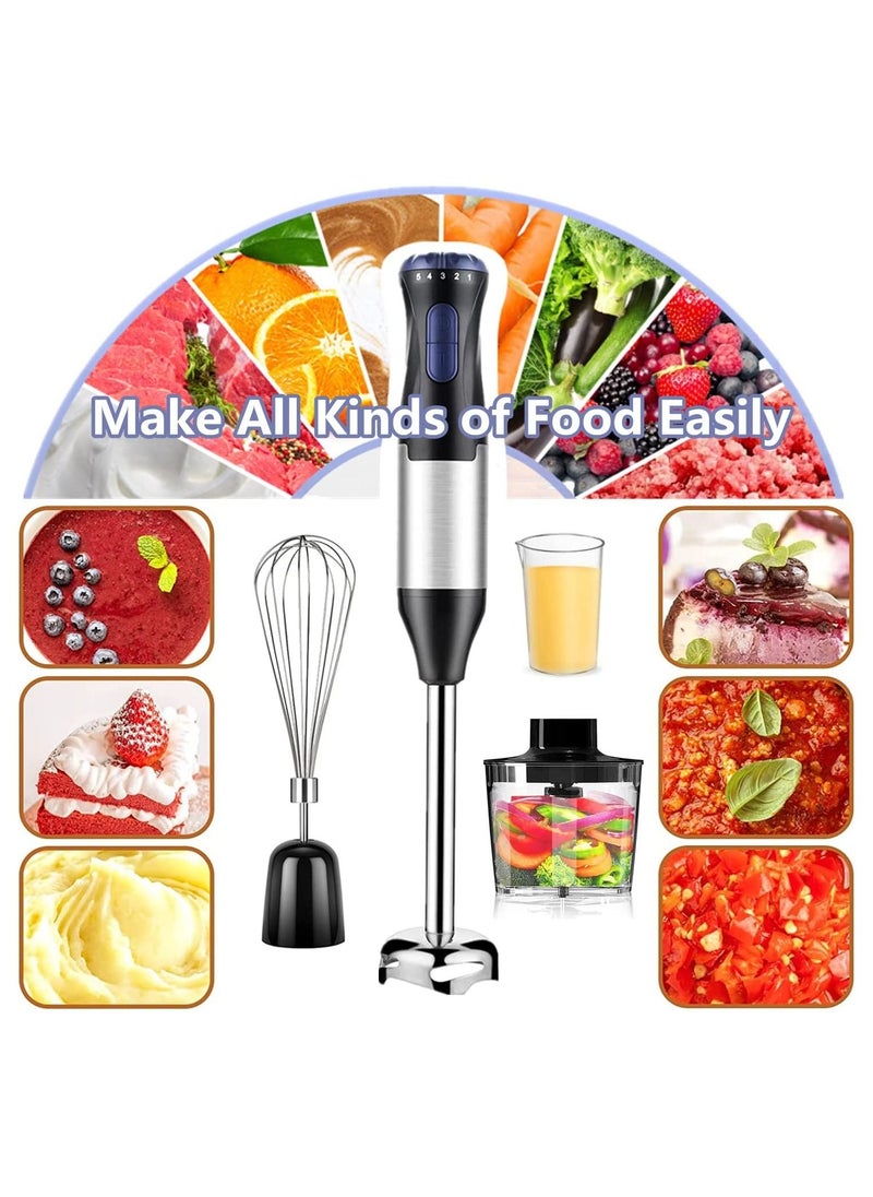 Gonice - Hand Blender,4-in-1 Handheld Blender,1000W Motor Immersion Immersion Blender,with Stainless Steel Stick Blender,Beaker,Chopper and Whisk for Baby Food,Smoothie, Sauces,Puree - Image 1