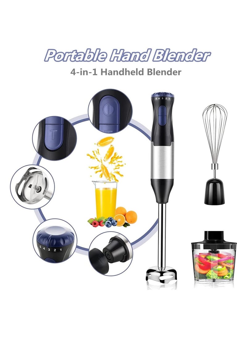 Gonice - Hand Blender,4-in-1 Handheld Blender,1000W Motor Immersion Immersion Blender,with Stainless Steel Stick Blender,Beaker,Chopper and Whisk for Baby Food,Smoothie, Sauces,Puree - Image 1