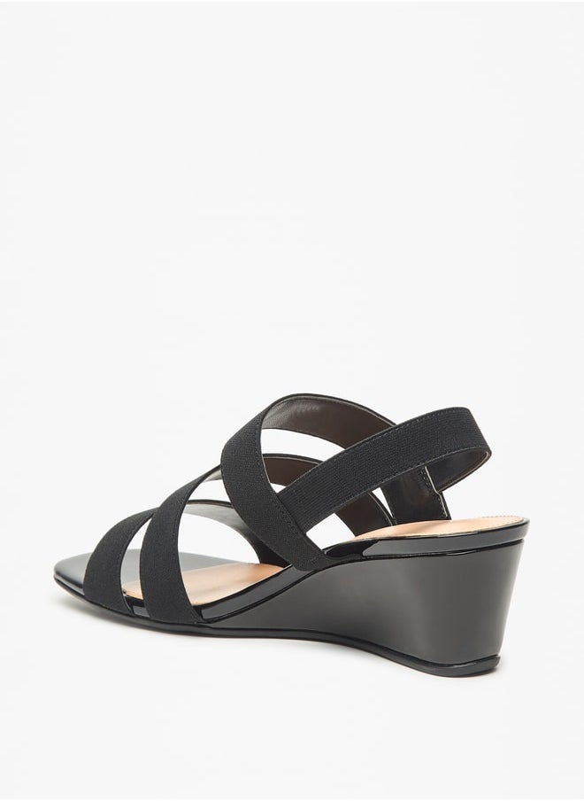 Celeste - Women's Strappy Slip-On Sandals with Wedge Heels - Image 1