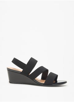 Women's Strappy Slip-On Sandals with Wedge Heels