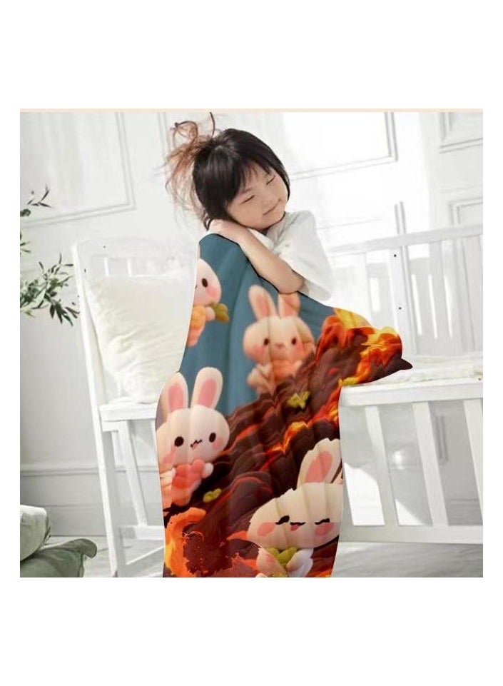 عام بطانية رقيقة من الفانيلا (دافئة ومريحة، ومناسبة للنوم واستخدام الألعاب وإزالة الغبار ومقاومة للرمل) 150 سم * 200 سم - 257 - Image 3