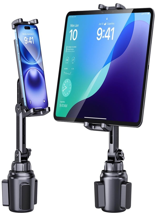 Uniwit Cup Holder Phone Tablet Mount for Car,Truck,360° Rotatable & Adjustable Arm Compatible with iPad iPhone Samsung Tab Kindle Fire HD Smartphones and Other 4.7-10" Devices - Image 1