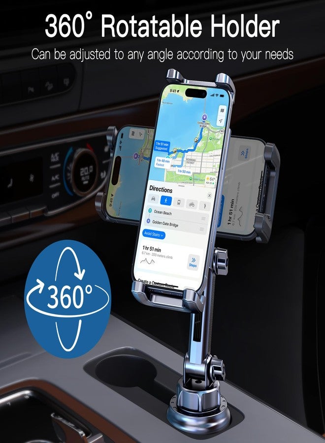 Uniwit Cup Holder Phone Tablet Mount for Car,Truck,360° Rotatable & Adjustable Arm Compatible with iPad iPhone Samsung Tab Kindle Fire HD Smartphones and Other 4.7-10" Devices - Image 4