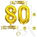 SINBEE 40 Inch Gold 80 Number Balloons Giant Jumbo Helium Mylar Foil Gold Number Balloons for Birthday Gold Mylar Digital Balloons for 80th Birthday Anniversary Party Decorations Supplies - Image 4