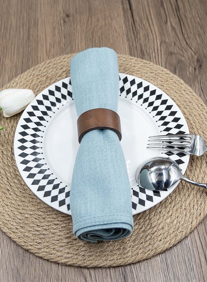 Set of 6 Handcrafted Rustic Wooden Napkin Rings, Natural Solid Wood Farmhouse Boho Table Decor for Weddings, Thanksgiving, Holiday Dinners & Everyday Dining - Image 4