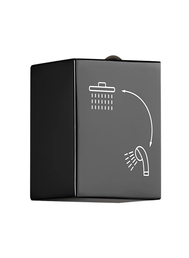 Heyalan Shower Diverter Knob 2 functions Shower Water Flow Converter Square Matte Black - Image 1