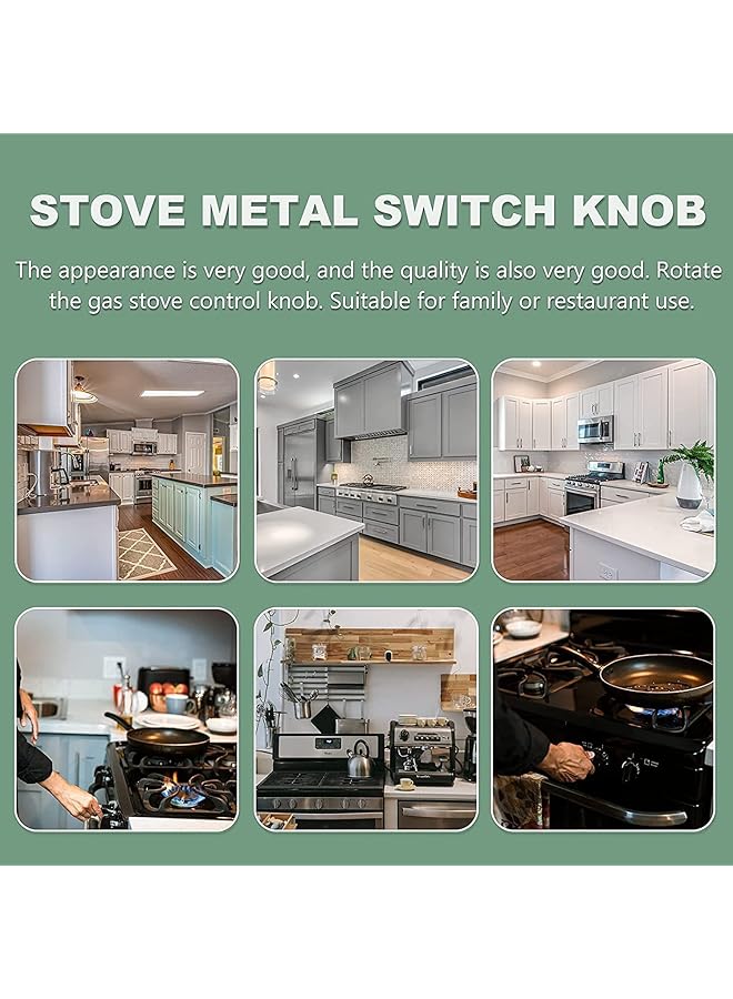 erorex Gas Stove Knob Round Gas Stove Knob Stainless Steel Oven Knob 6Mm Gas Stove Knob Safe And Durable Easy To Use Fits 6Mm Shaft Can Be Used For Gas Stove Oven Microwave Etc 4 Pcs - Image 5