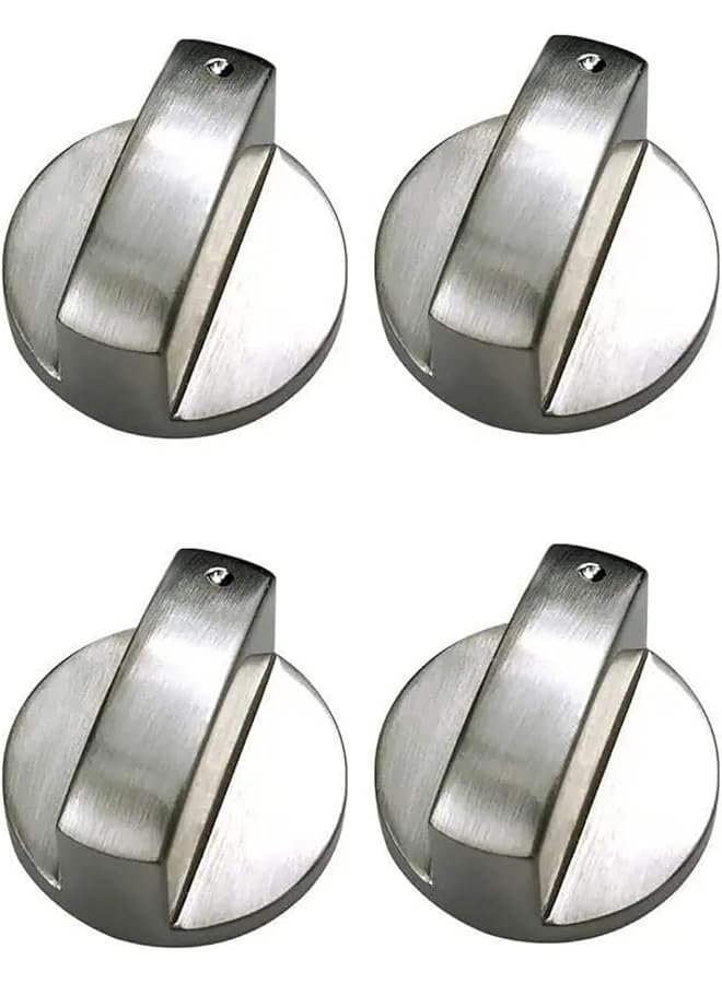 erorex Gas Stove Knob Round Gas Stove Knob Stainless Steel Oven Knob 6Mm Gas Stove Knob Safe And Durable Easy To Use Fits 6Mm Shaft Can Be Used For Gas Stove Oven Microwave Etc 4 Pcs - Image 1