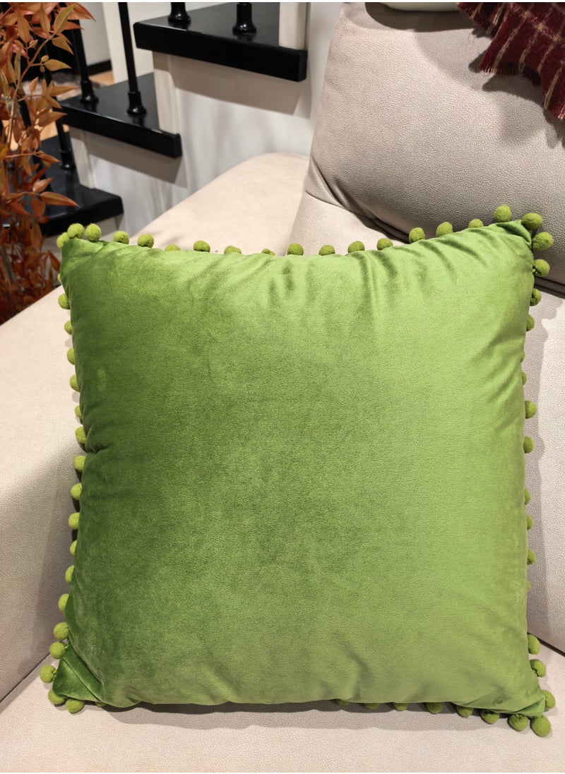 Generic Pack of 2,Lovely and warm green Decorative Square Throw Pillow Cover Cushion Covers Pillowcase, Home Decorations for Sofa Couch Bed Chair 18x18 Inch/45x45 cm  - Image 2