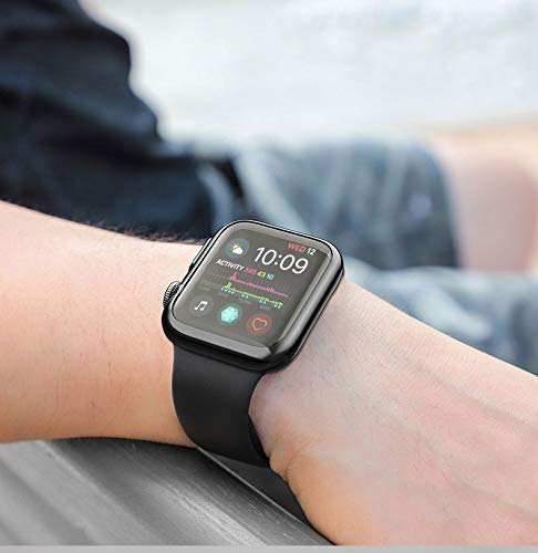 JULK Case for Apple Watch Series 6/SE/5/4 44mm [2-Pack] - TPU HD Ultra-Thin Cover (1 Black+1 Transparent) - Image 4