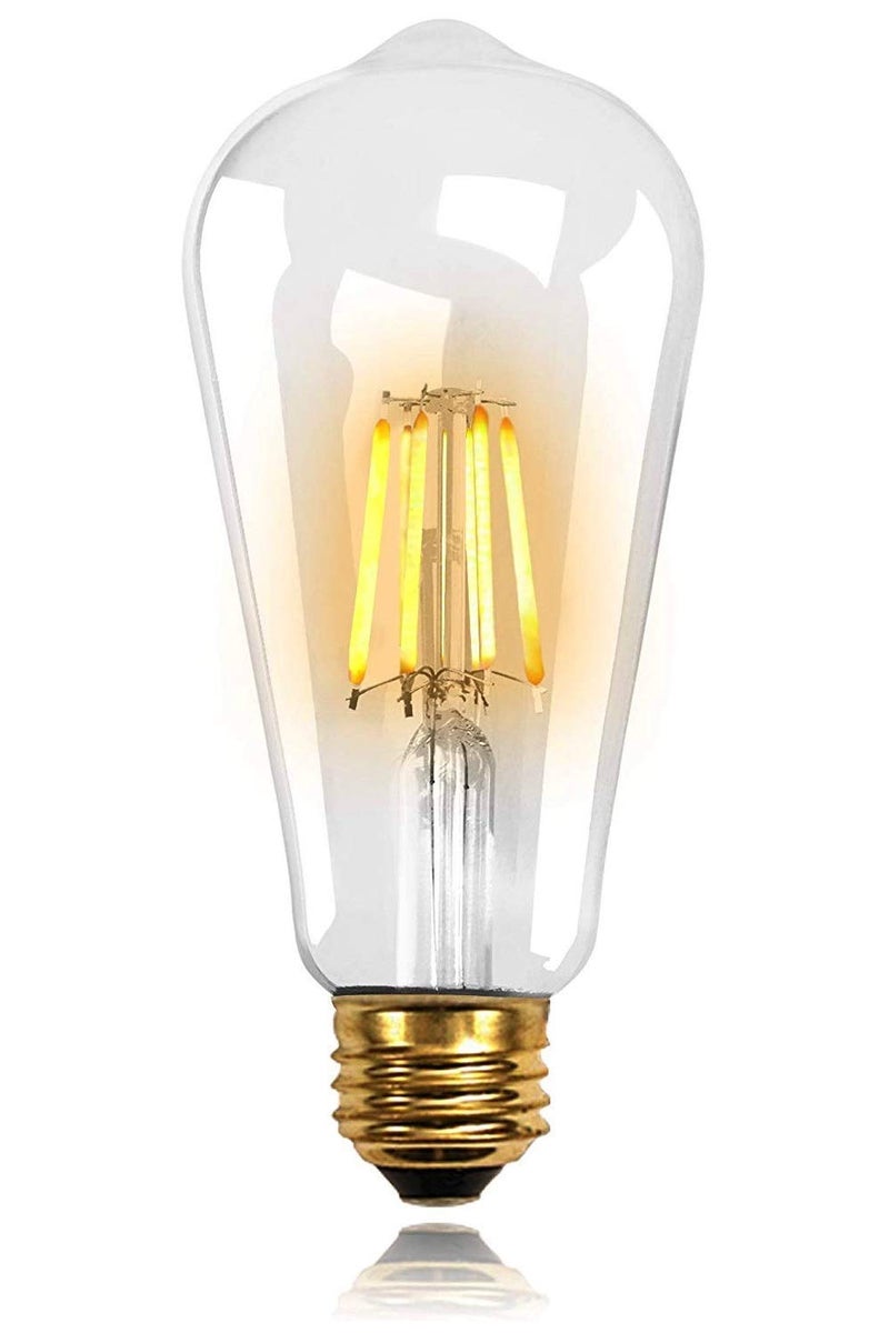 Groeien 4Watt LED Filament Light Bulb for Restaurant,Home,Yellow(pack of 4) - Image 4