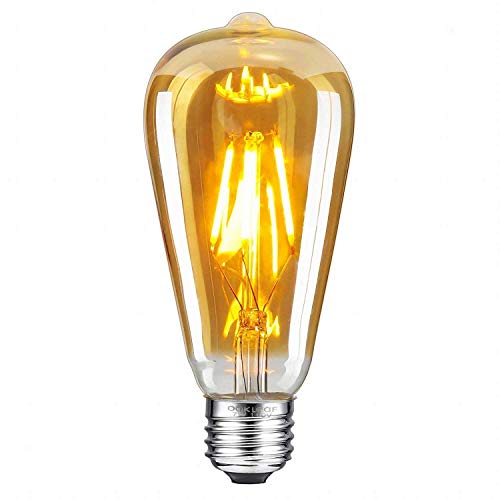 Groeien 4Watt LED Filament Light Bulb for Restaurant,Home,Yellow(pack of 4) - Image 5