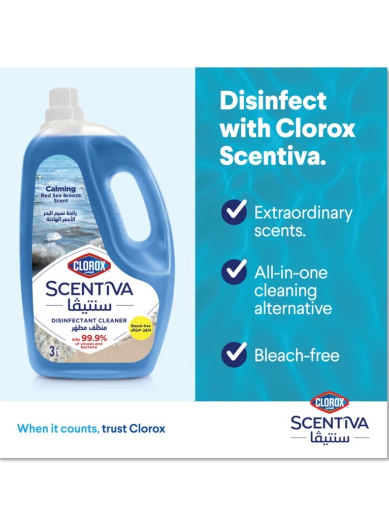 Clorox Scentiva Disinfectant Floor Cleaner Red Sea Breeze 3L - Image 5