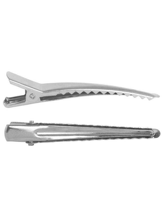 Super Z Outlet 6Cm Silver Alligator Teeth Prongs Clips Holders For Hair Care Arts & Crafts Projects Dry Hanging Clothing Office Paper Document Organization (100 Pieces) - Image 3