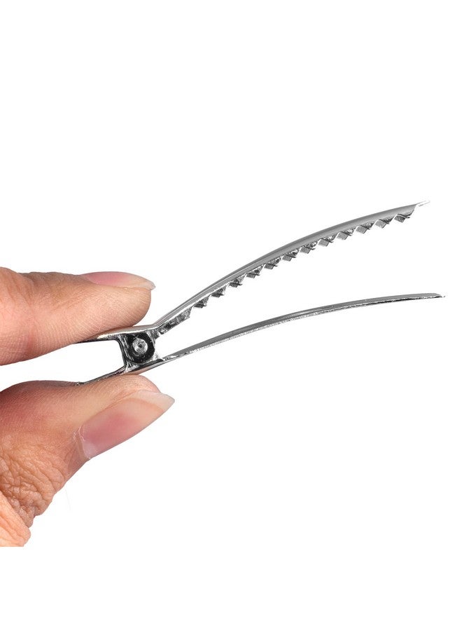 Super Z Outlet 6Cm Silver Alligator Teeth Prongs Clips Holders For Hair Care Arts & Crafts Projects Dry Hanging Clothing Office Paper Document Organization (100 Pieces) - Image 4