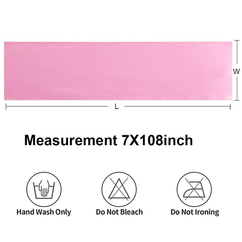 Gankar Satin Wedding Chair Sashes Bows 7x108'' Party Dinning Room Chairs Accessories Knots Ties for Marry Reception Birthday Banquet Baby Shower Christmas Celebration Decor Event (50 Pieces  Pink) - Image 5