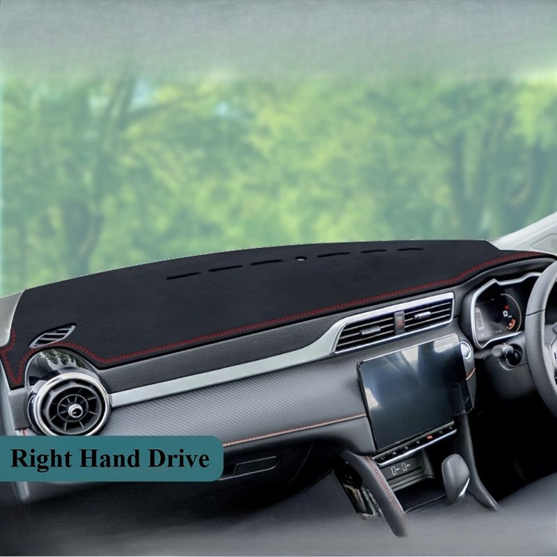 Black Line Dashboard Cover Sunshade Pad Premium Synthetic Suede Non Slip For MG ZS 2017 2023 - Image 5