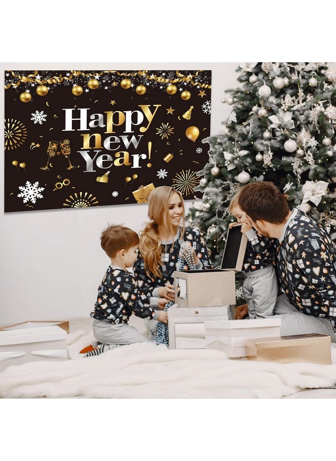 GOER GOER 78 Inch New Year Banner for 2025 New Year Eve Party Decorations Photo Backdrop  - Image 2