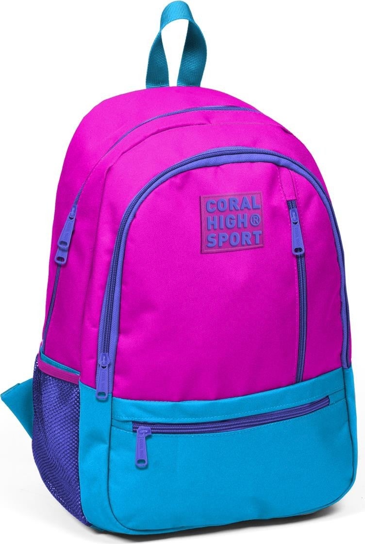 CORAL HIGH Sport Pink Blue Three Compartment Backpack 23461