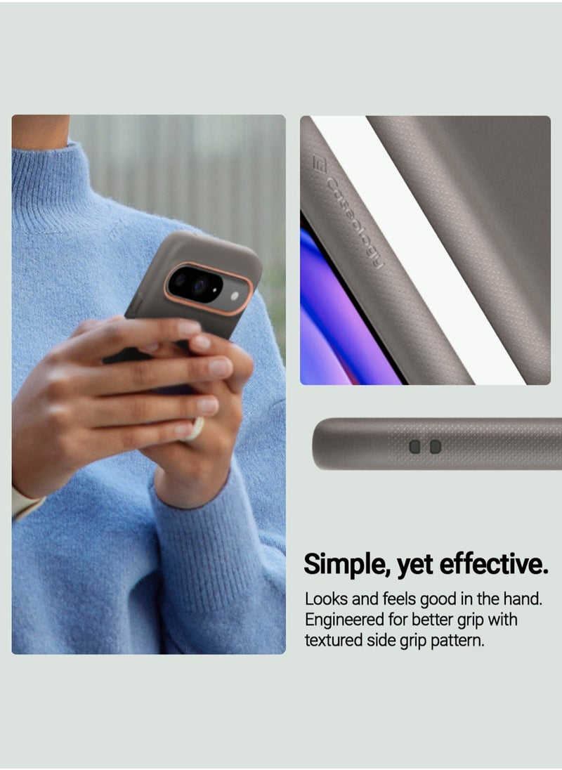 Nano Pop Google Pixel 9 Case / Pixel 9 PRO Case Cover (2024) Military Grade - Papaya Gray