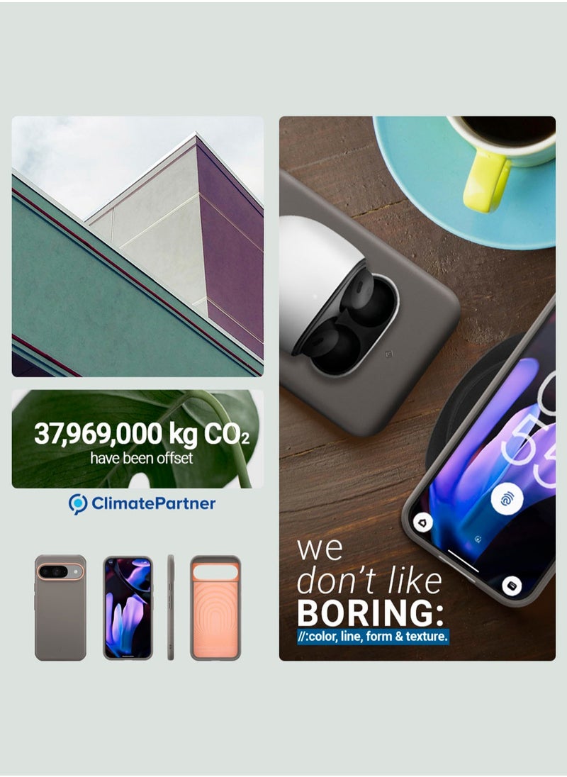 Nano Pop Google Pixel 9 Case / Pixel 9 PRO Case Cover (2024) Military Grade - Papaya Gray