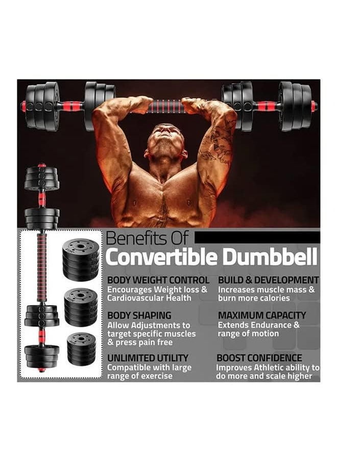 Arabest Adjustable Weight Dumbbell Set, 20 kg Barbell Weight Set for Home Gym, Dumbbell Set 2 Piece Home Hand Held Weights, Push-ups, Free Weight Set Fitness Exercise Equipment for Men and Women  - Image 5