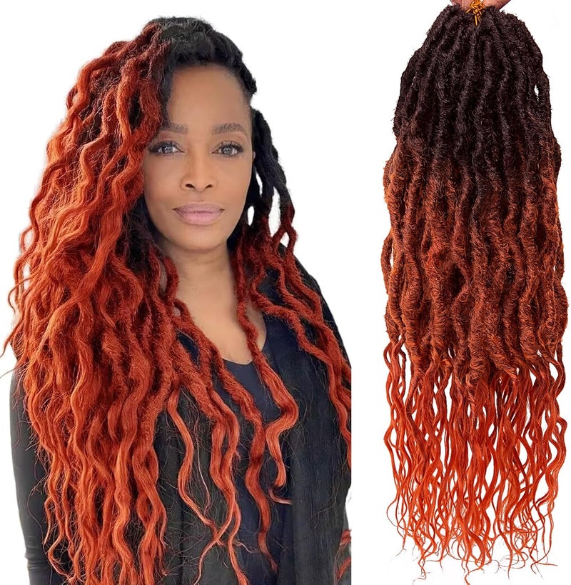 SuyiIRL Faux Locs Crochet Braid Hair Bohemian Locs 24 Inches Synthetic Dreads Ombre Braiding Hair Afro Dreadlock - Image 1