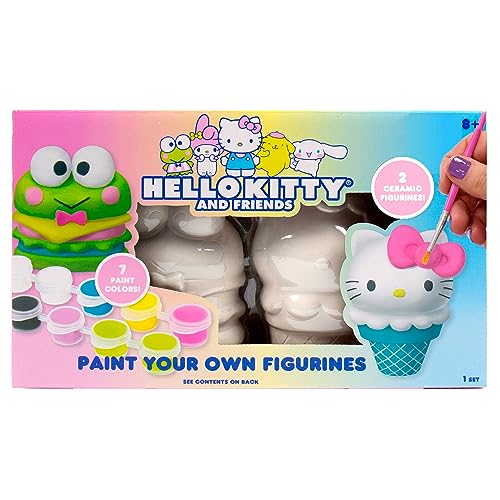 Hello Kitty Horizon Group USA Sanrio Hello Kitty and Friends Paint Your Own Figurines Arts and Crafts Kit
