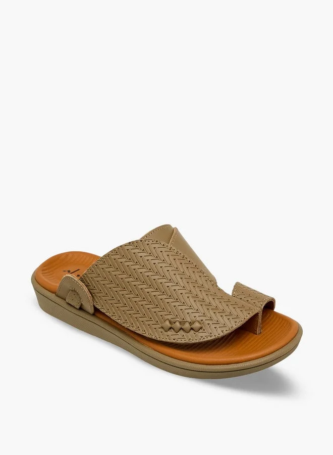 الواحة Boys Toe Loop Detail Leather Arabic Sandals Ramadan Collection