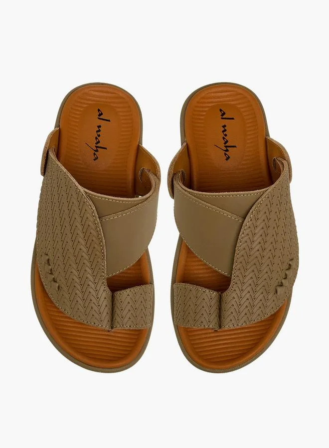 Al Waha Boys Toe Loop Detail Leather Arabic Sandals